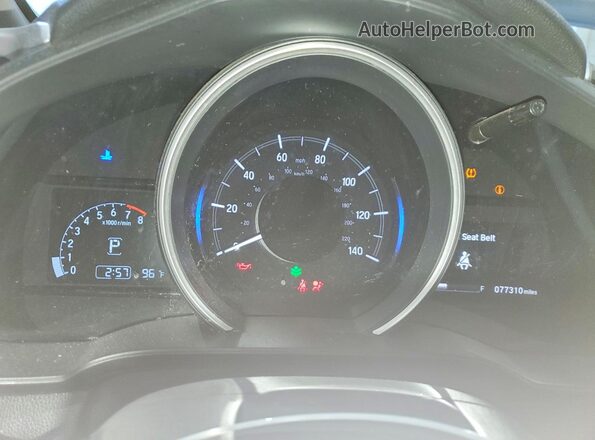 3HGGK5H85KM725059 2019 HONDA FIT Blue Instrument cluster view