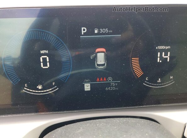 3KMJBCDE2SE013345 2025 HYUNDAI TUCSON Black Widok zestawu wskaźników