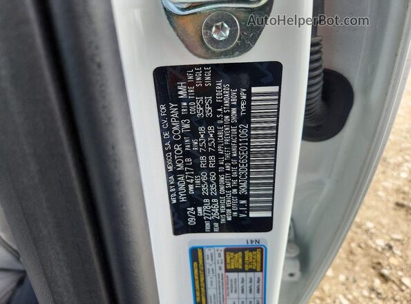 3KMJC3DE6SE011062 2025 HYUNDAI TUCSON Белый Вид наклейки с VIN-кодом