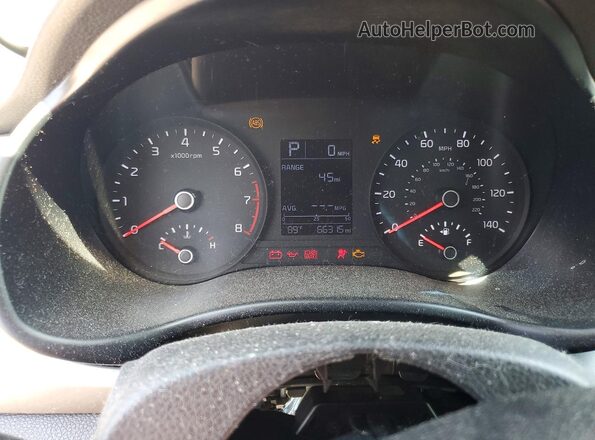 3KPA24AB2KE217100 2019 KIA RIO Blue Instrument cluster view