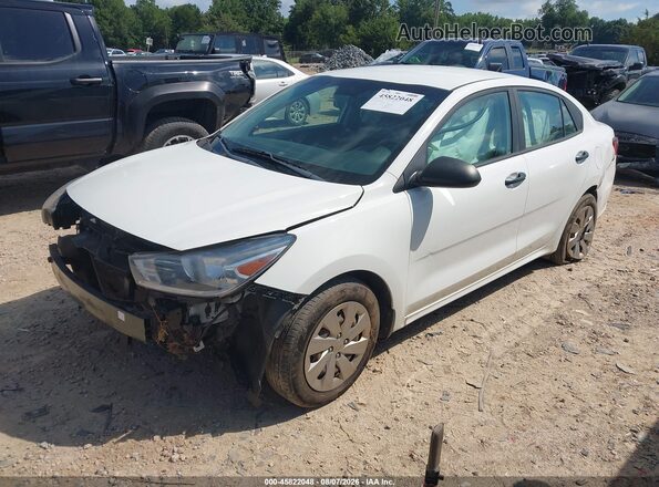 3KPA24AB3JE078593 2018 KIA RIO White Առջևի ձախ երեք քառորդ տեսարան