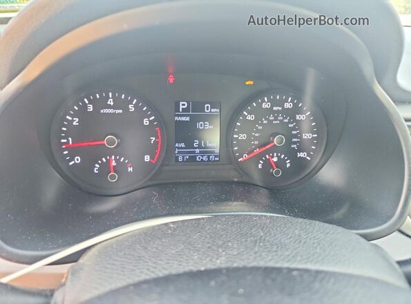 3KPA24AB4JE095256 2018 KIA RIO Красный Вид щитка приборов