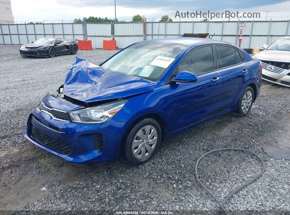 3KPA24AB9JE070188 2018 KIA RIO Синий Передняя левая четверть