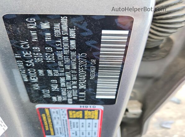 3KPA24AD0PE528775 2023 KIA RIO Silver Vista del compartimento del motor