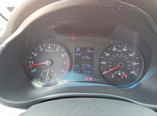 3KPA24AD1LE288274 2020 KIA RIO Red Вид щитка приладів