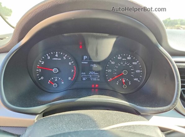 3KPA24AD2NE443899 2022 KIA RIO White Вид щитка приладів