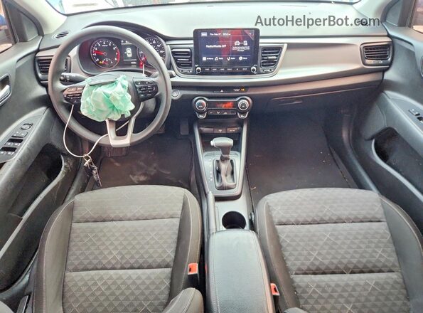 3KPA24AD2NE469810 2022 KIA RIO Blue Vista interior de 360 grados