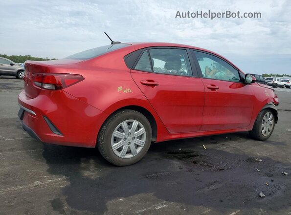 3KPA24AD2NE474747 2022 KIA RIO Maroon Задня права чверть