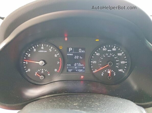 3KPA24AD2PE518698 2023 KIA RIO White Widok zestawu wskaźników