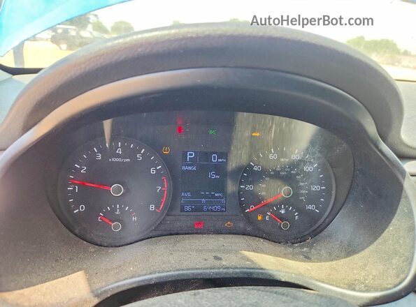 3KPA24AD2PE533198 2023 KIA RIO Blue Вид щитка приладів