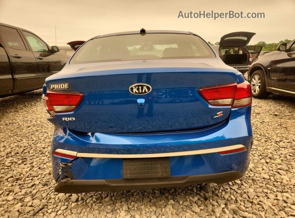 3KPA24AD3ME403832 2021 KIA RIO Blue უკანა ხედი