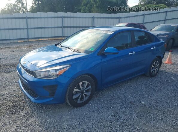 3KPA24AD3ME410764 2021 KIA RIO Blue Trasero izquierdo