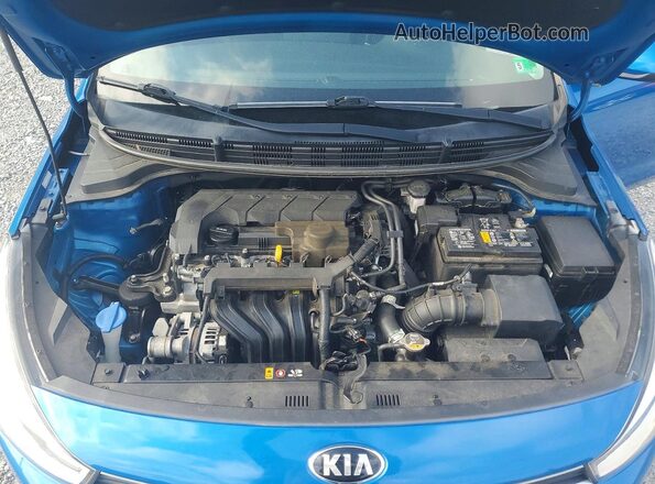 3KPA24AD3ME410764 2021 KIA RIO Blue Vista del compartimento del motor