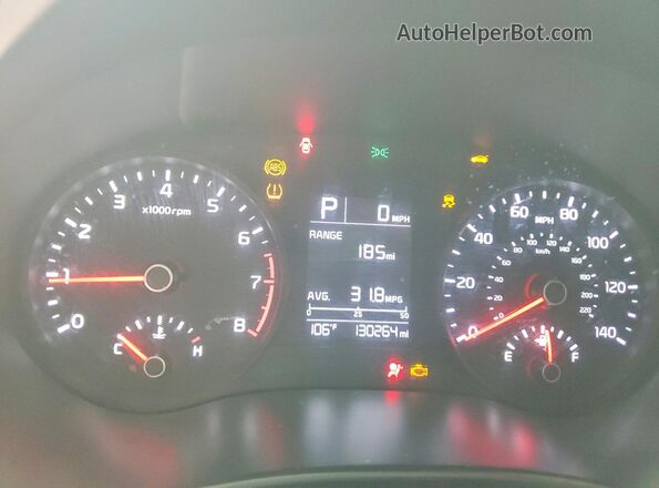 3KPA24AD4ME427668 2021 KIA RIO White ხელსაწყოთა პანელის ხედი
