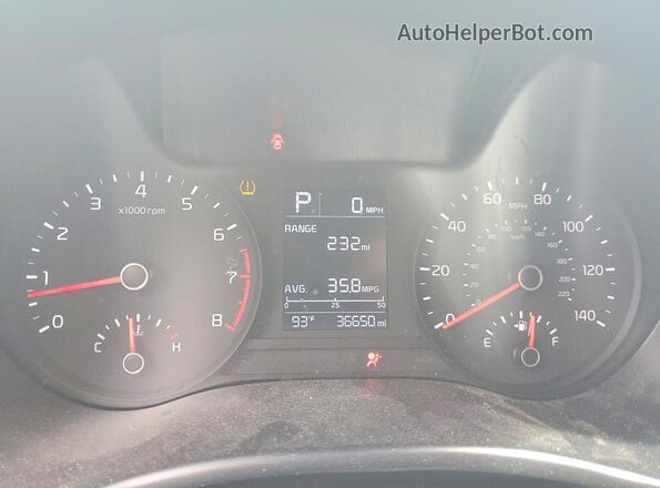 3KPA24AD4PE611433 2023 KIA RIO Red ხელსაწყოთა პანელის ხედი