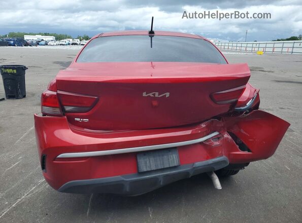 3KPA24AD4PE611433 2023 KIA RIO Red უკანა ხედი
