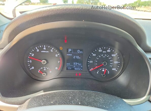 3KPA24AD5LE296247 2020 KIA RIO Black Вид щитка приладів
