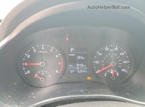3KPA24AD5LE327352 2020 KIA RIO Серебряный Вид щитка приборов
