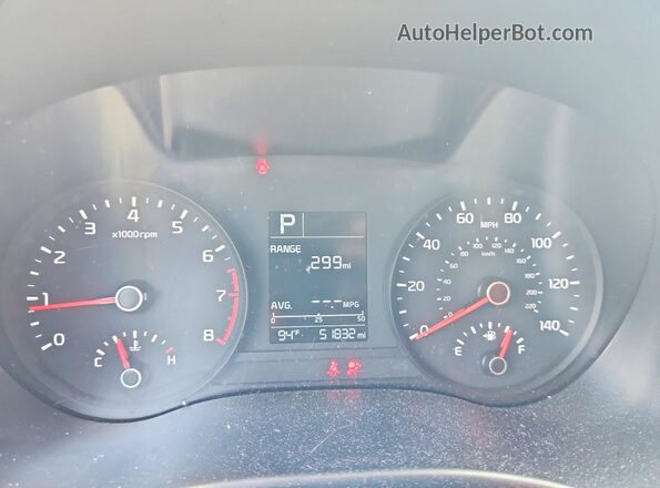 3KPA24AD5PE564834 2023 KIA RIO Red ხელსაწყოთა პანელის ხედი