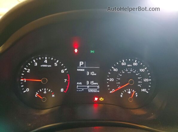 3KPA24AD6NE478767 2022 KIA RIO Red Instrument cluster view