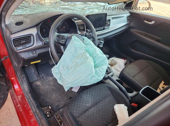 3KPA24AD6NE478784 2022 KIA RIO Red წინა პანელის ხედი