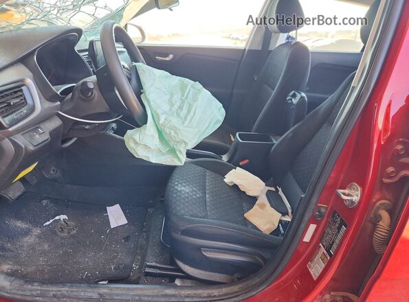 3KPA24AD6NE478784 2022 KIA RIO Red წინა სალონის ხედი