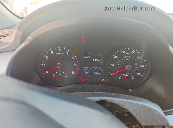 3KPA24AD7LE293902 2020 KIA RIO Silver Widok zestawu wskaźników