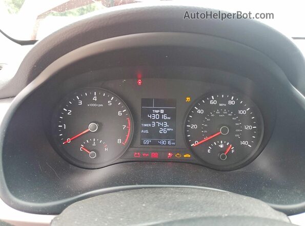 3KPA24AD7PE600359 2023 KIA RIO Red Widok zestawu wskaźników