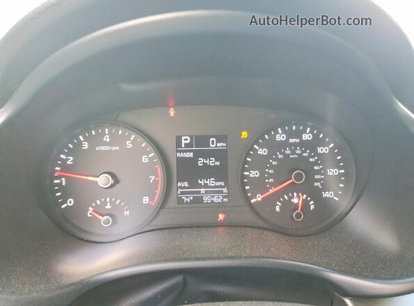 3KPA24AD8LE298557 2020 KIA RIO Silver Սարքավորումների վահանակի տեսք
