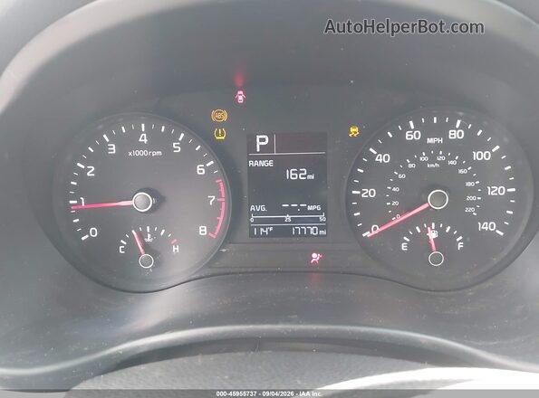 3KPA24AD9LE293786 2020 KIA RIO White უკანა სავარძლების ხედი