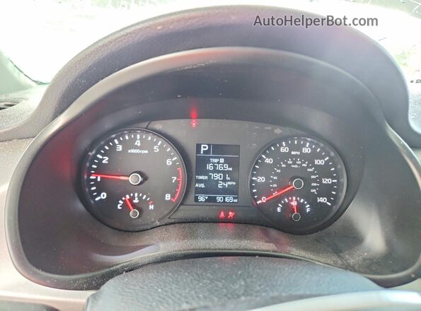 3KPA24AD9LE363478 2020 KIA RIO Silver Widok zestawu wskaźników
