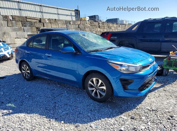 3KPA24AD9NE490668 2022 KIA RIO Blue Առջևի աջ