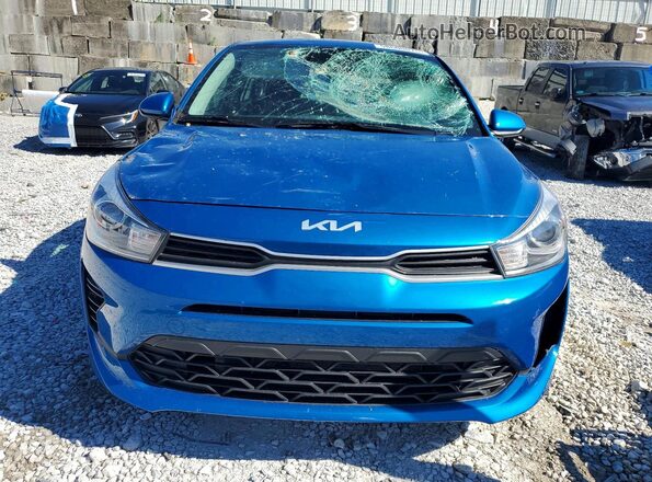 3KPA24AD9NE490668 2022 KIA RIO Blue Դիմացի տեսք