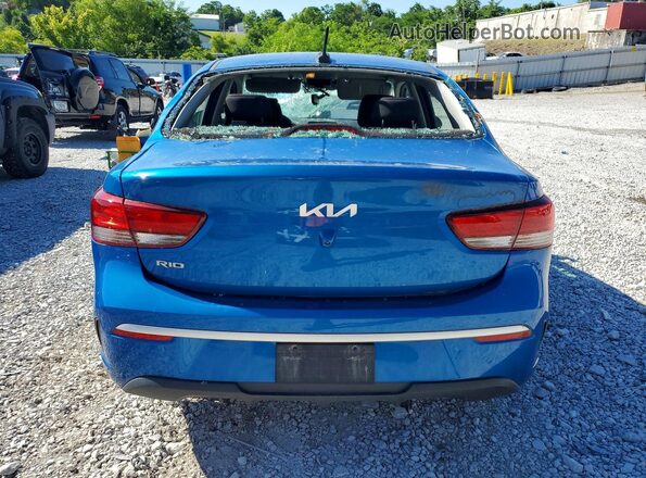 3KPA24AD9NE490668 2022 KIA RIO Blue Հետևի տեսք