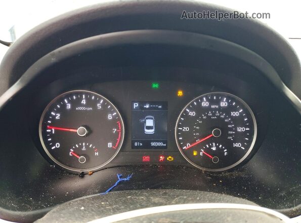 3KPA24ADXLE309512 2020 KIA RIO Blue Սարքավորումների վահանակի տեսք