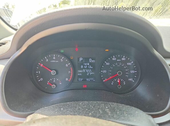 3KPA24ADXME371705 2021 KIA RIO White Սարքավորումների վահանակի տեսք