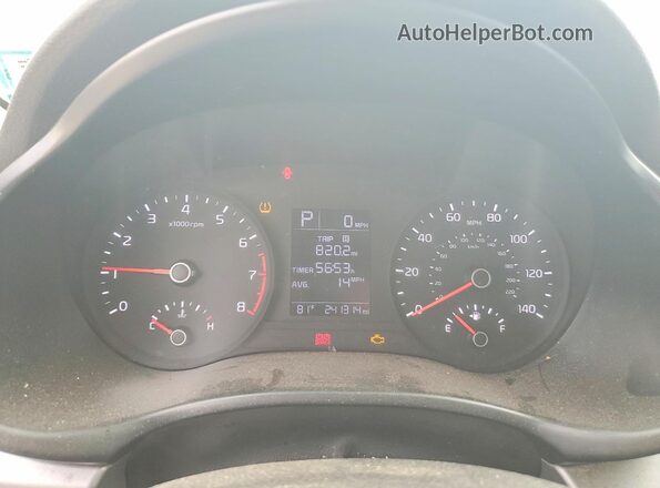 3KPA25AB0JE091663 2018 KIA RIO Black ხელსაწყოთა პანელის ხედი