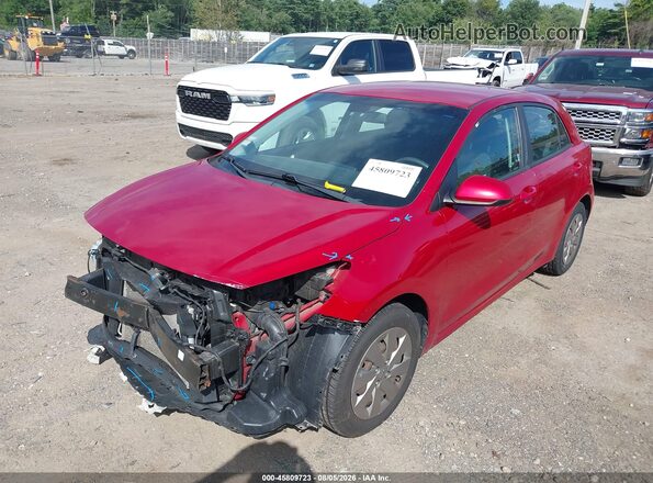 3KPA25ABXJE091847 2018 KIA RIO Red წინა მარცხენა ხედი სამი მეოთხედიდან