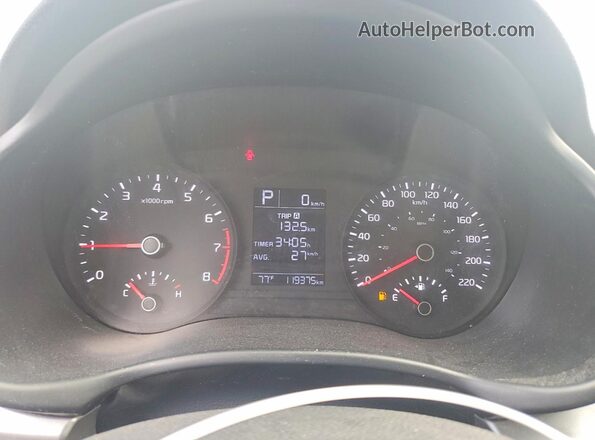 3KPA25ABXKE234796 2019 KIA RIO Blue Instrument cluster view