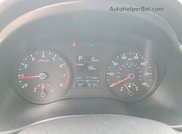 3KPA25AD2LE329100 2020 KIA RIO Silver Instrument cluster view