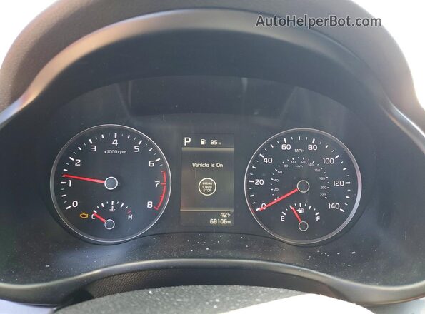 3KPA25ADXME412324 2021 KIA RIO Blue Vista del cuadro de instrumentos