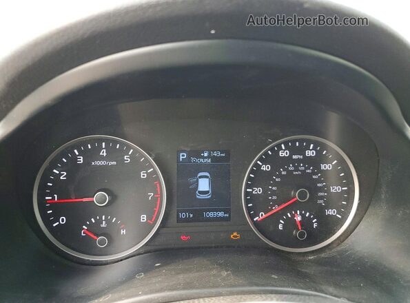 3KPA35AB1JE064064 2018 KIA RIO Blue Սարքավորումների վահանակի տեսք