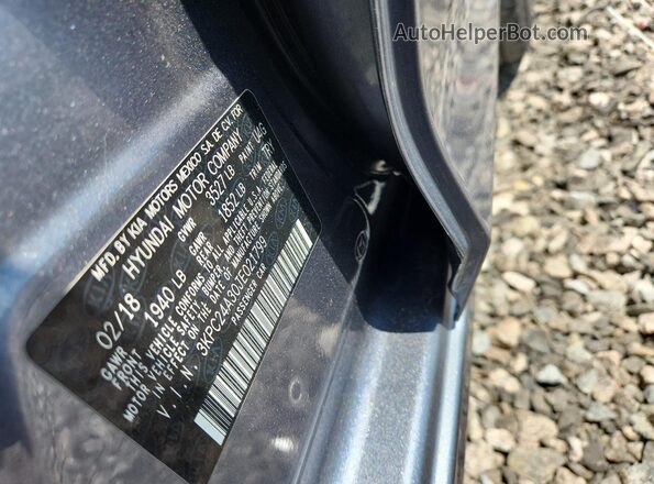 3KPC24A30JE021799 2018 HYUNDAI ACCENT Gray ძრავის განყოფილების ხედი