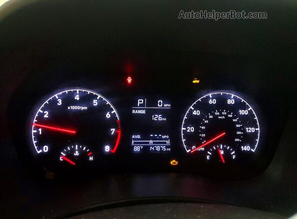 3KPC24A31KE043098 2019 HYUNDAI ACCENT Синий Вид щитка приборов