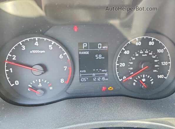 3KPC24A33KE054720 2019 HYUNDAI ACCENT Gray Vista del cuadro de instrumentos