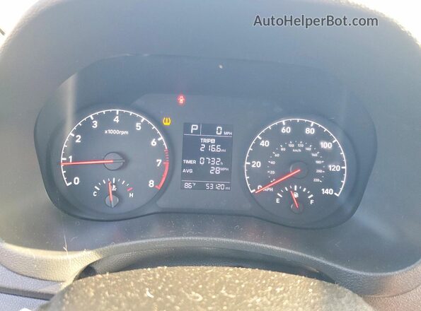 3KPC24A33KE057973 2019 HYUNDAI ACCENT Gray Widok zestawu wskaźników