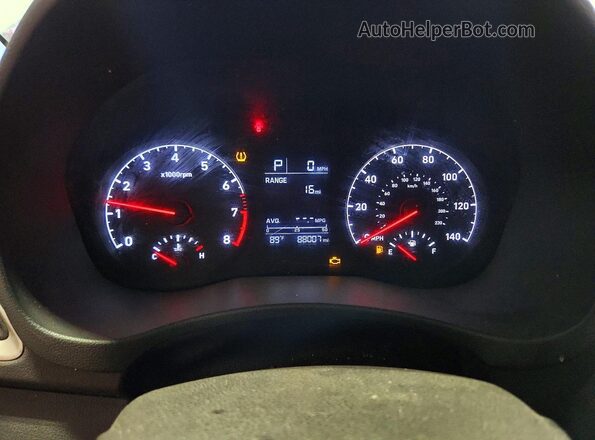 3KPC24A35KE070272 2019 HYUNDAI ACCENT Белый Вид щитка приборов