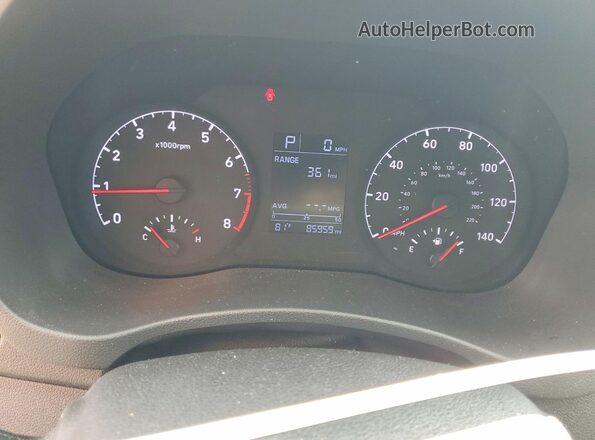 3KPC24A35KE077660 2019 HYUNDAI ACCENT White Instrument cluster view