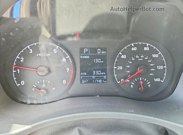 3KPC24A36KE052718 2019 HYUNDAI ACCENT Blue ხელსაწყოთა პანელის ხედი