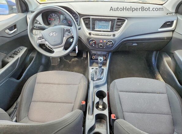 3KPC24A36KE052718 2019 HYUNDAI ACCENT Blue წინა პანელის ხედი